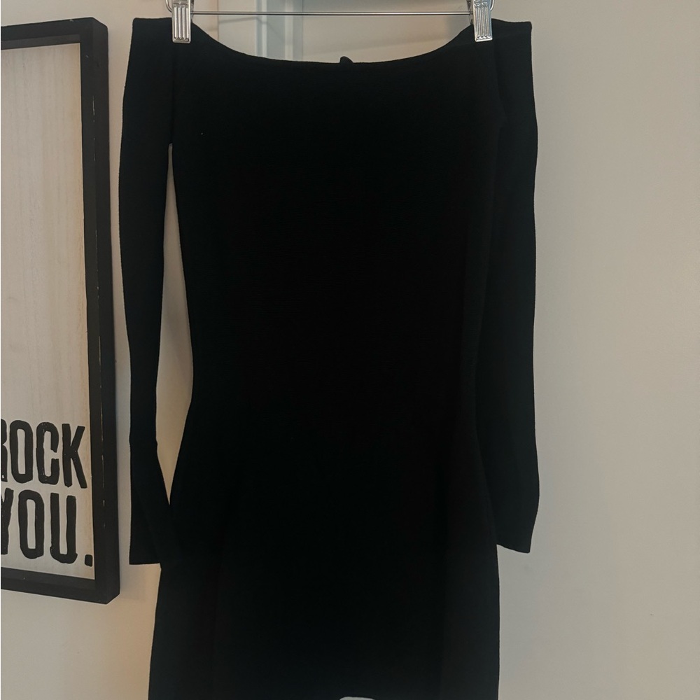 Zara Black Long Sleeve Dress